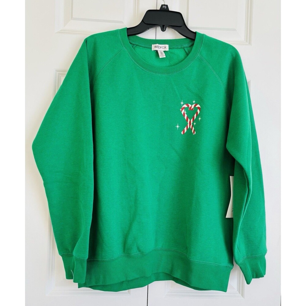 Wildfox Sweatshirt Women's Green Pullover Tinis & Tinsel Designer Fashion M/L/XL - Picture 2 of 8